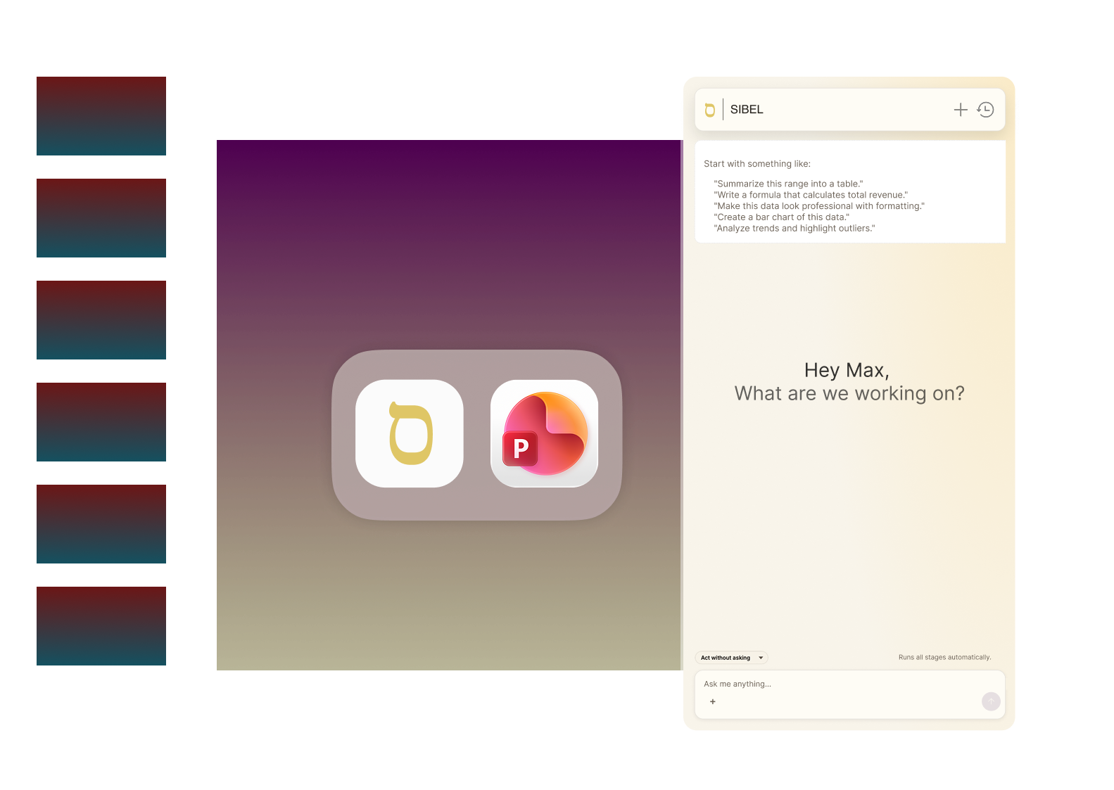 Sibel in PowerPoint feature